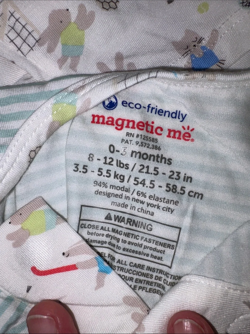 Magnetic me Furry Field Magnetic Top + Pant Set unisex 0-3m
